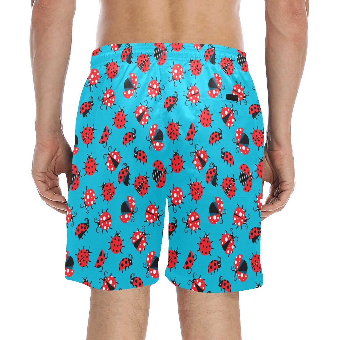 Ladybug Action Print Pattern Men's Swim Trunks Beach Shorts