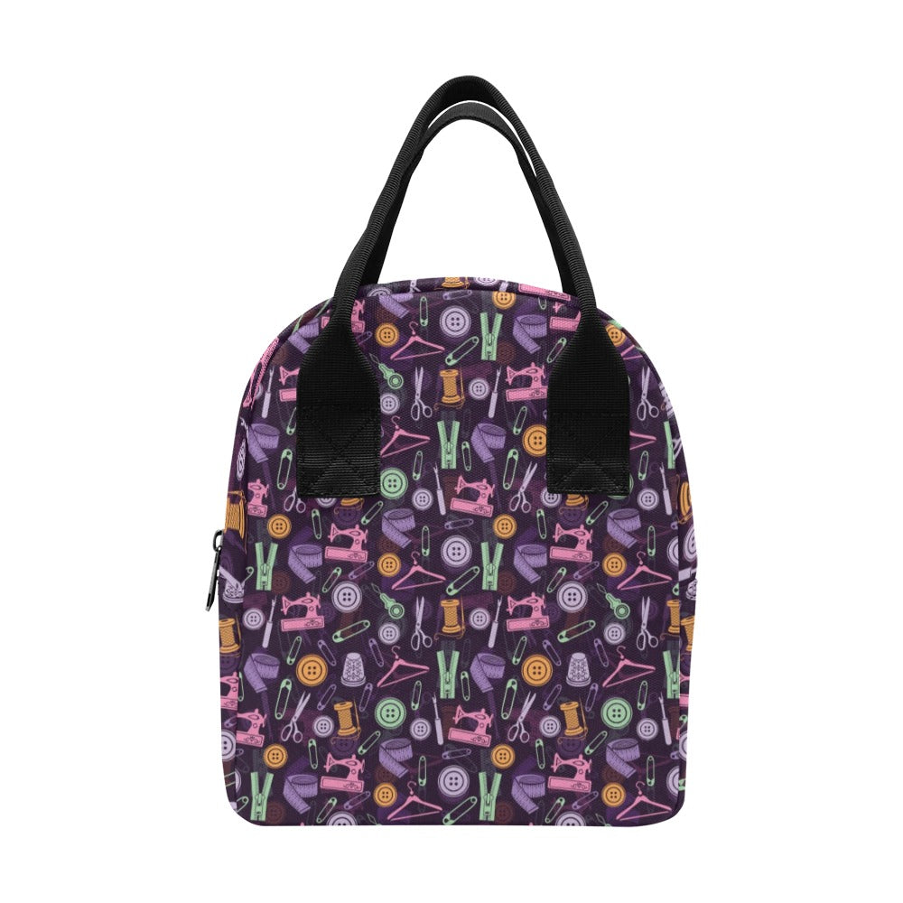 Sewing Equipment Print Design LKS306 Insulated Lunch Bag
