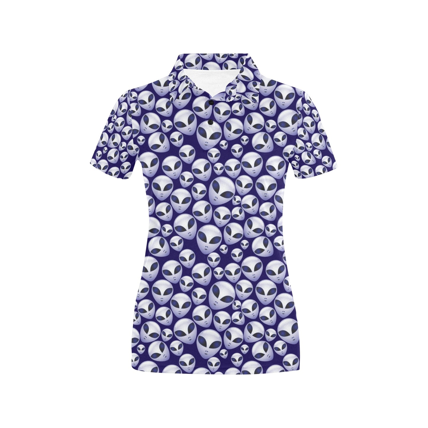 Alien Head Extraterrestrial Women's Polo Shirt