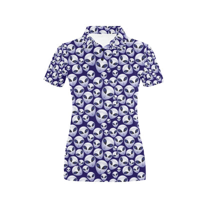 Alien Head Extraterrestrial Women's Polo Shirt