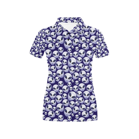 Alien Head Extraterrestrial Women's Polo Shirt