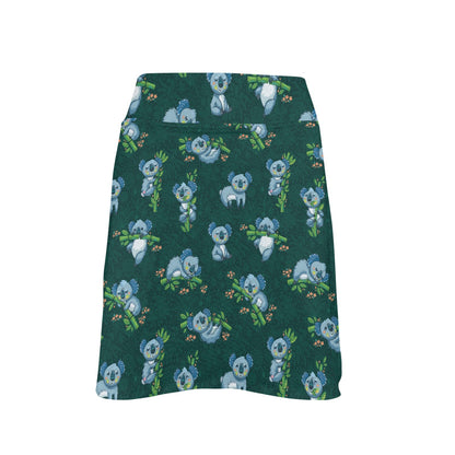 Koala Blue Design Print 17" Golf & Pickleball Skort with Pockets