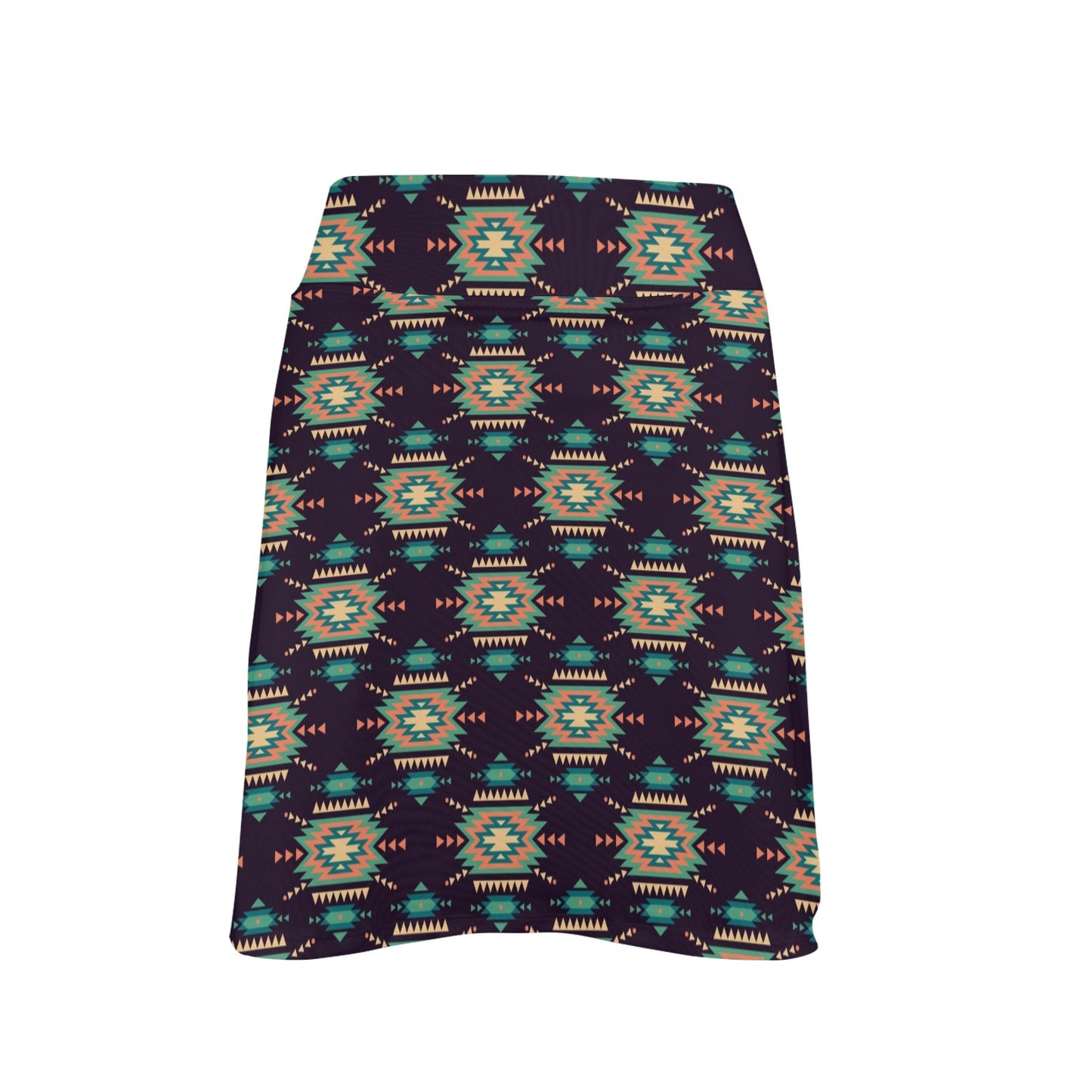 Navajo Geometric Style Print Pattern 17" Golf & Pickleball Skort with Pockets