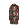 Skull And Roses Print Design LKS303 Women's Fleece Robe