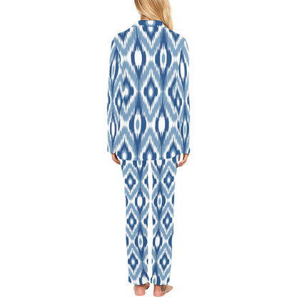 Ikat Pattern Print Design 03 Women's Long Pajama Set