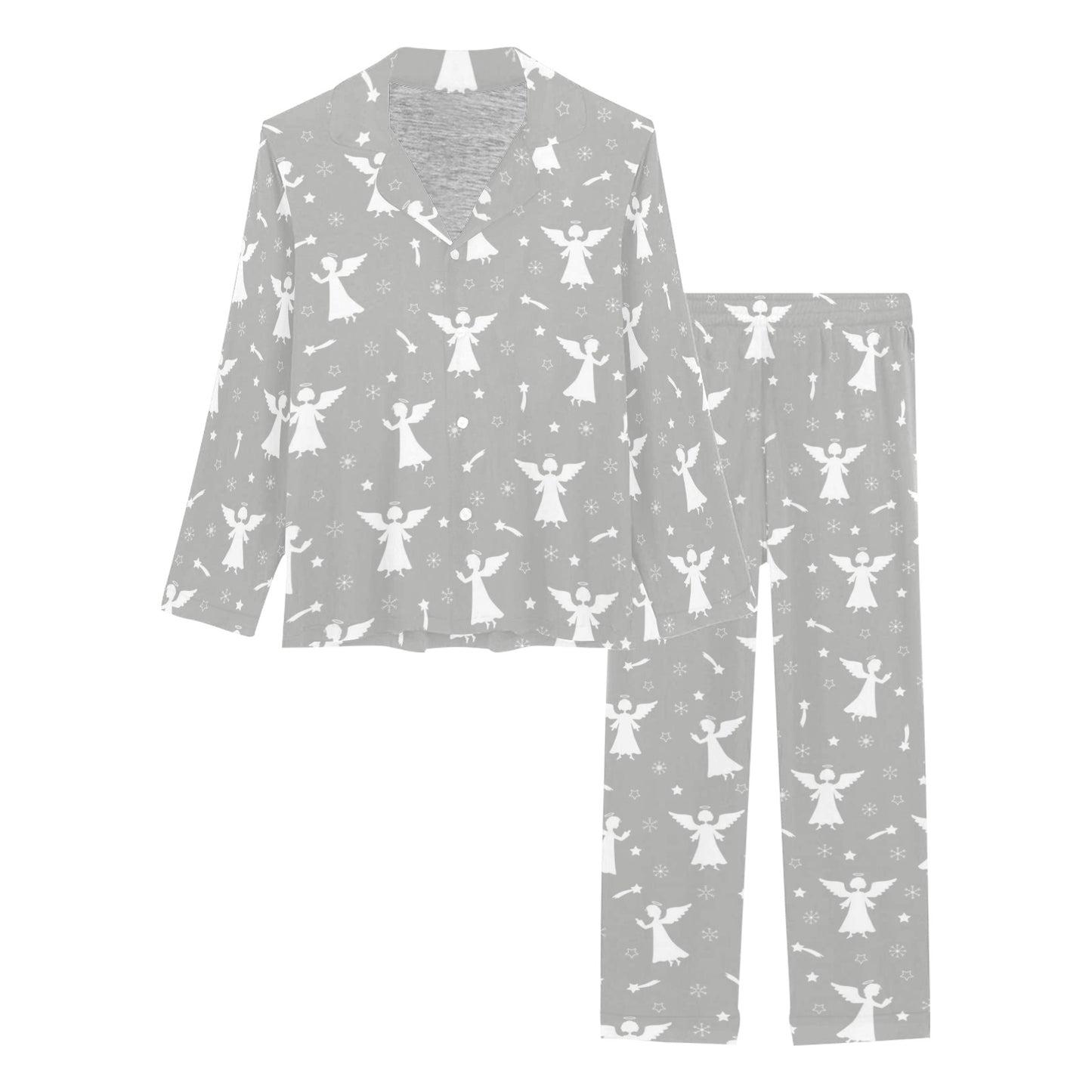 Angel Pattern Print Design 03 Women's Long Pajama Set