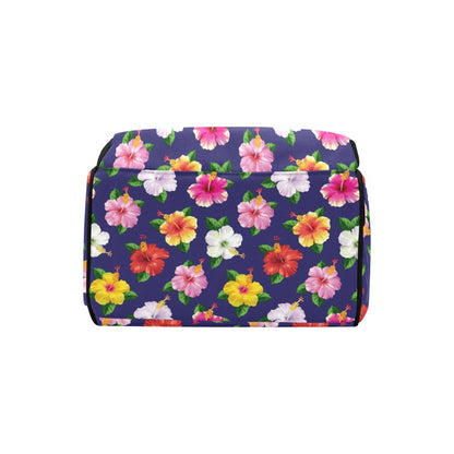 Hibiscus Colorful Print Design LKS301 Diaper Bag Backpack