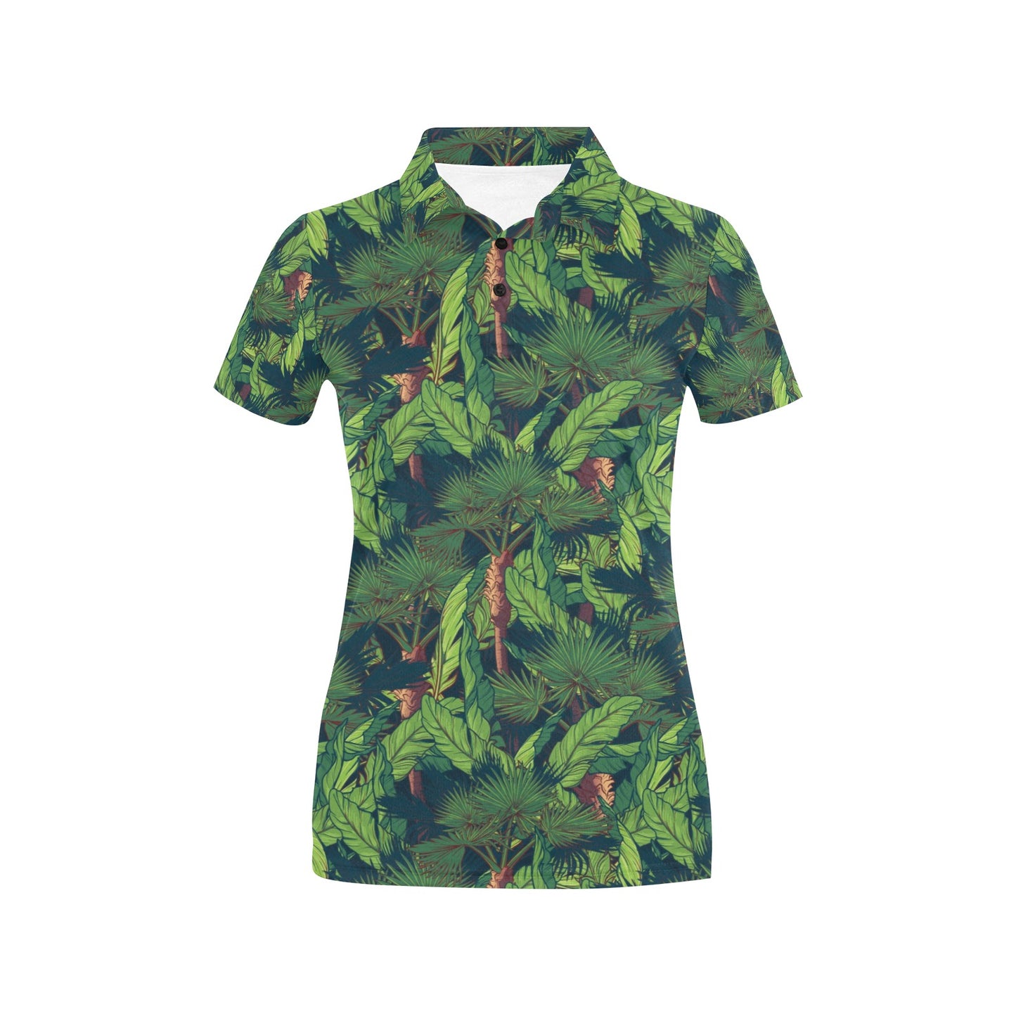 Rainforest Pattern Print Design A01 Women's Polo Shirt