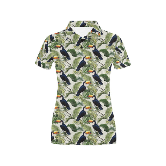 Toucan Print Design LKS308 Women's Polo Shirt