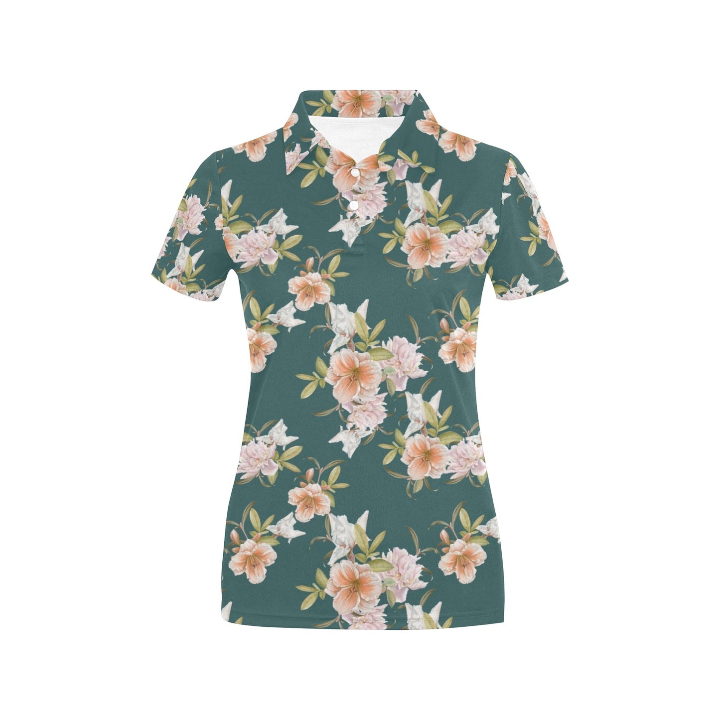 Iris Pattern Print Design IR01 Women's Polo Shirt