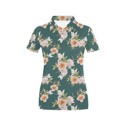 Iris Pattern Print Design IR01 Women's Polo Shirt