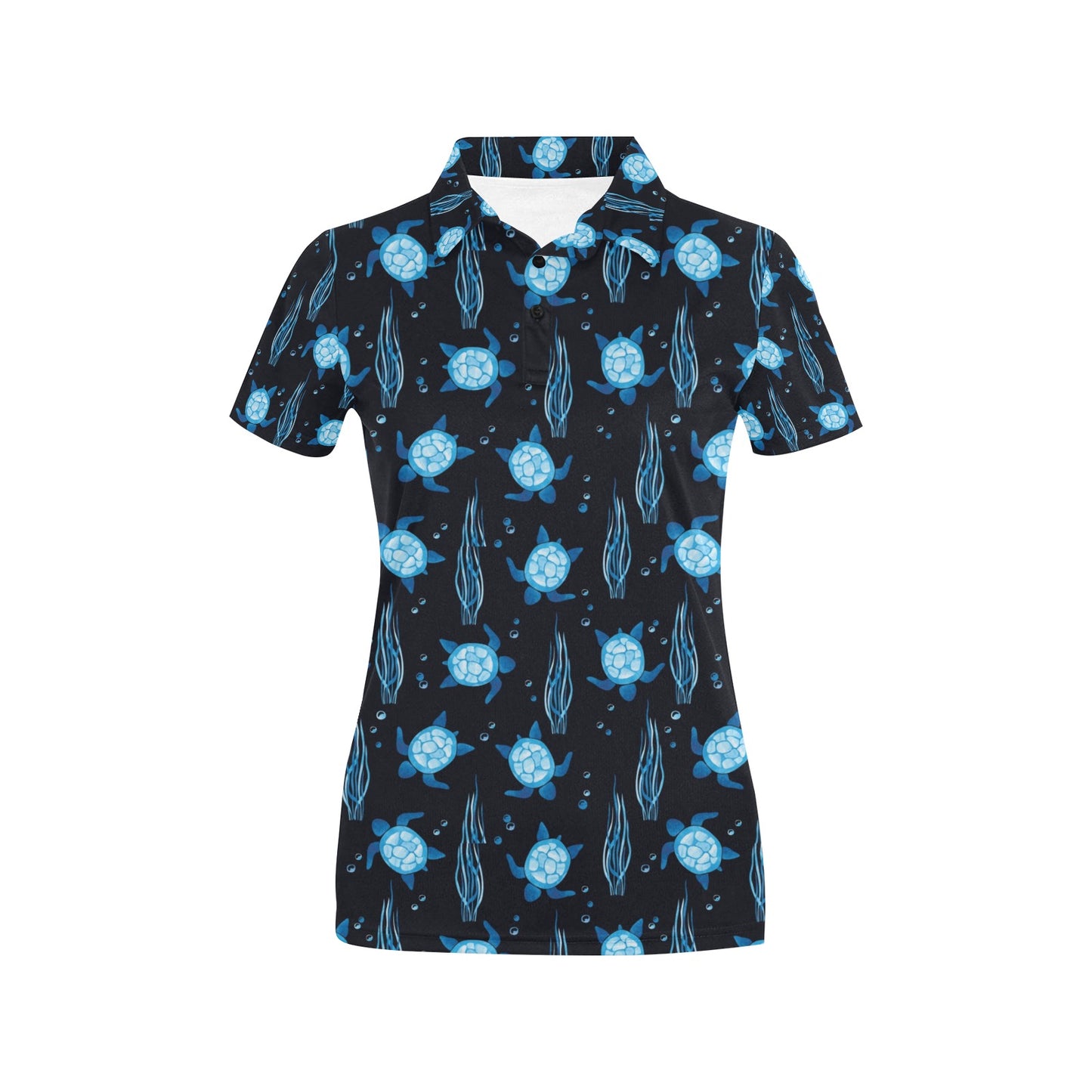 Sea Turtle Print Design LKS3013 Women's Polo Shirt