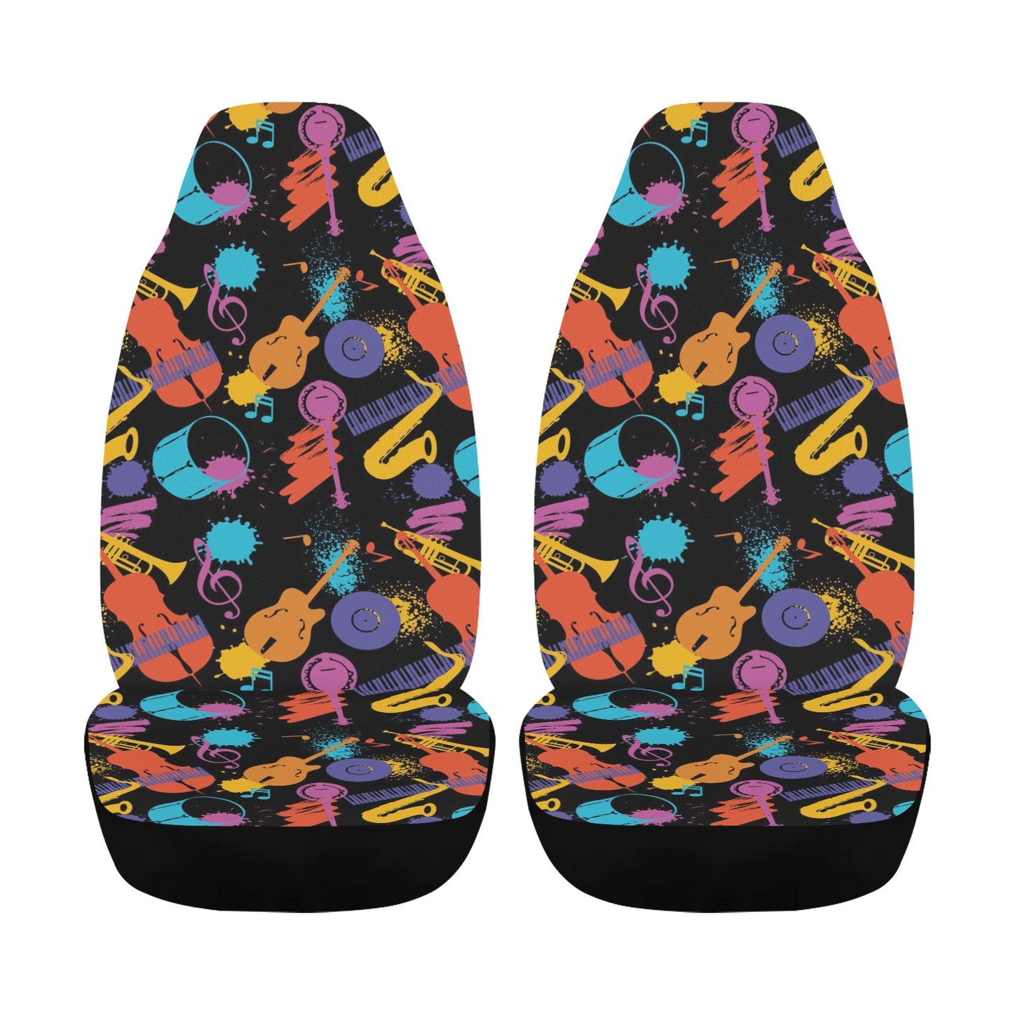 Saxophone Print Design LKS406 Car Seat Covers