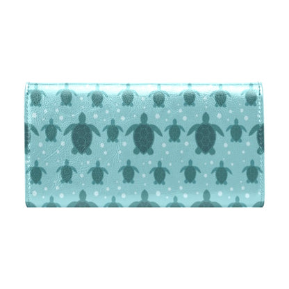 Sea Turtle Print Design LKS305 Women's Trifold Wallet