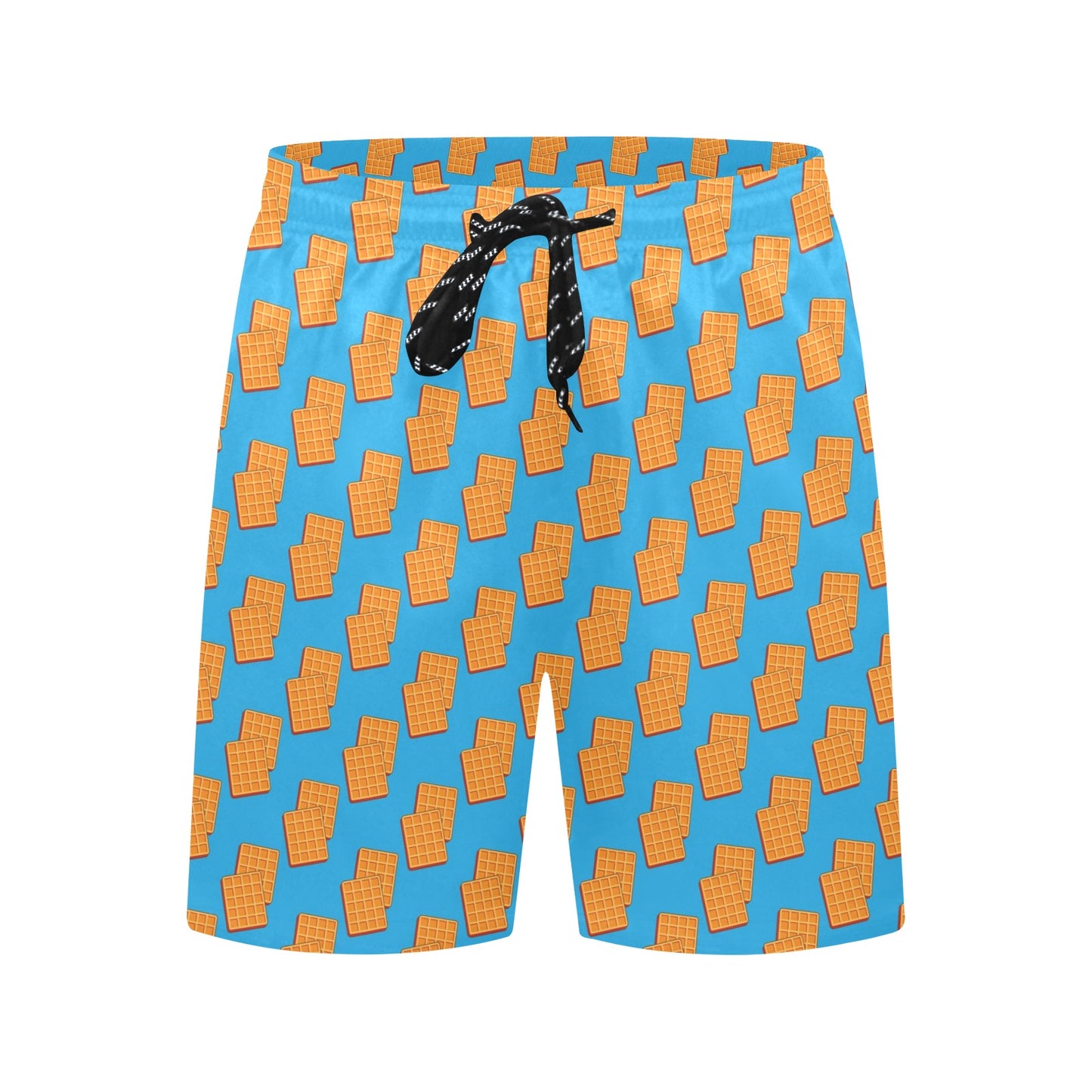 Waffle Print Design LKS304 Men's Swim Trunks Beach Shorts
