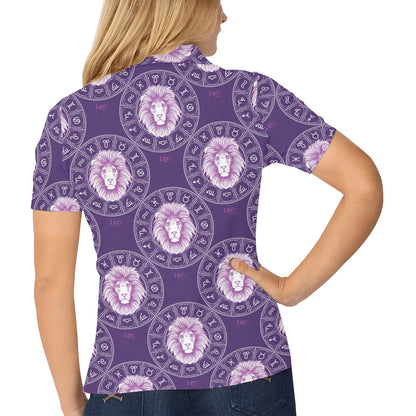 Leo Pattern Print Design 04 Women's Polo Shirt