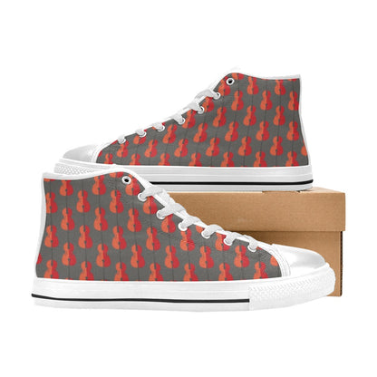 Cello Print Design LKS401 Men's High Top Canvas Shoes
