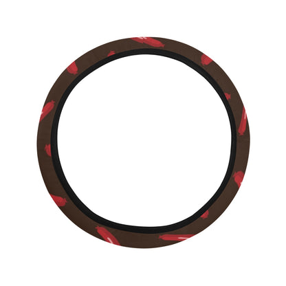 Sausage Print Design LKS302 Steering Wheel Cover with Elastic Edge