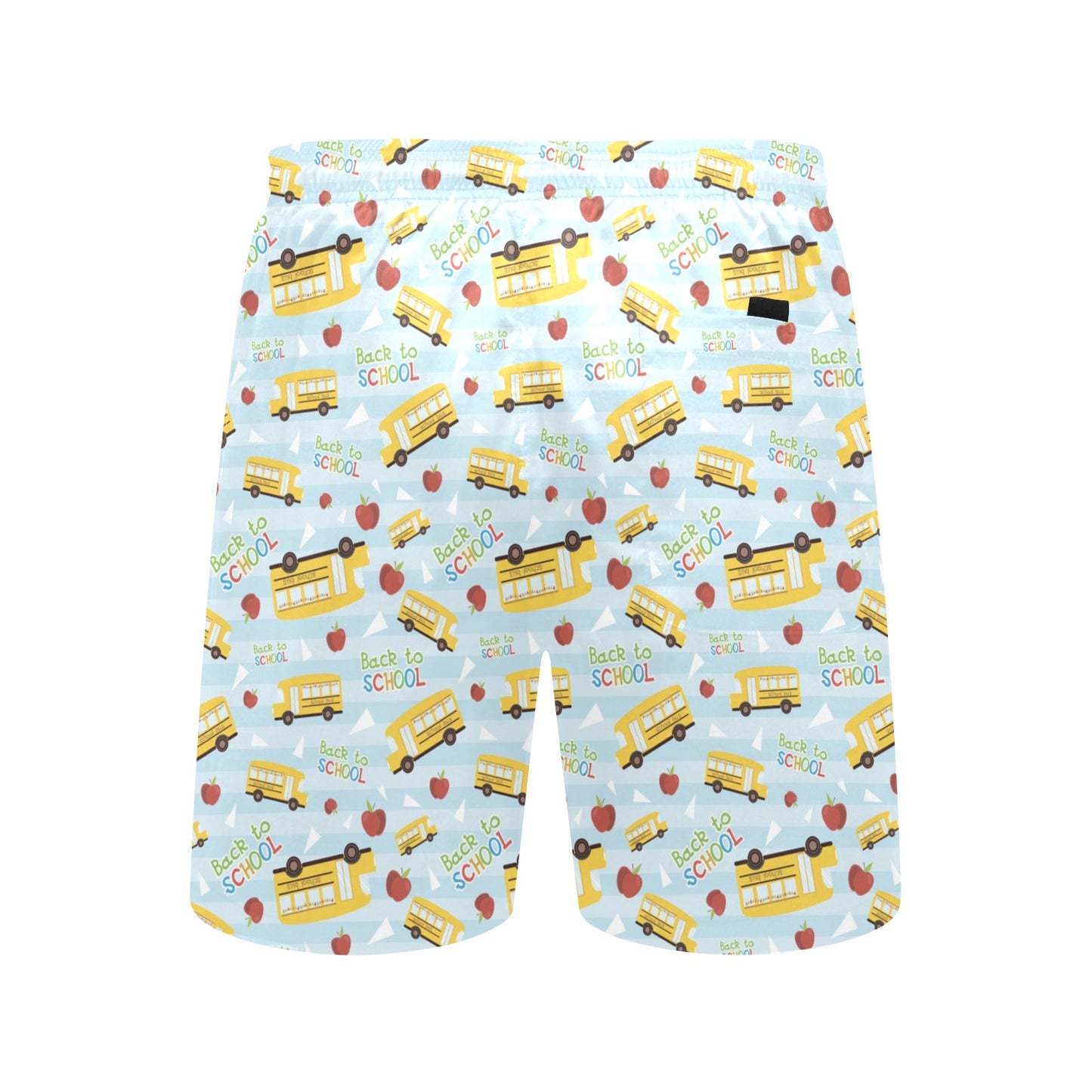 School Bus Back To School Print Design LKS303 Men's Swim Trunks Beach Shorts