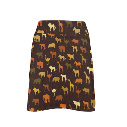 Safari Animal Print Design LKS301 17" Golf & Pickleball Skort with Pockets