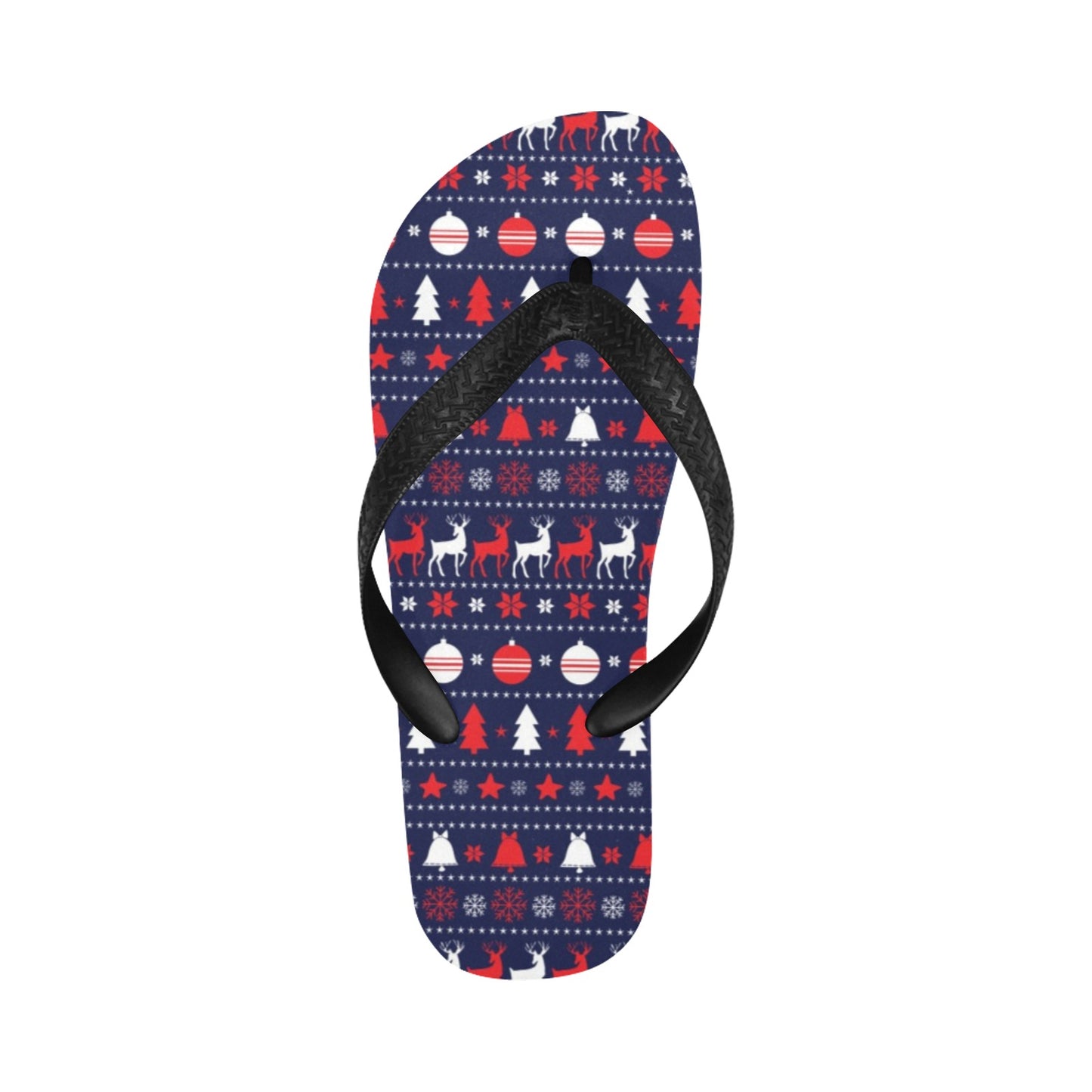 Reindeer Print Design LKS404 Flip Flops