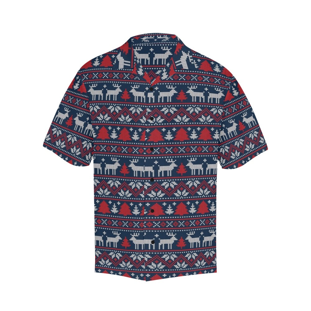 Reindeer Print Design LKS405 Men's Men's Hawaiian Shirt