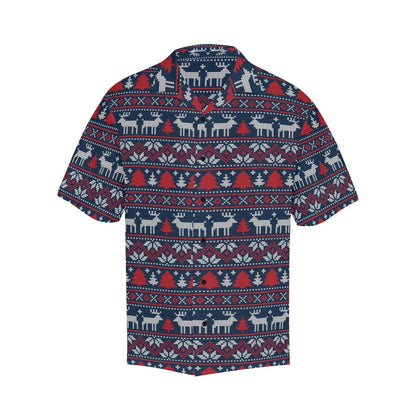 Reindeer Print Design LKS405 Men's Men's Hawaiian Shirt