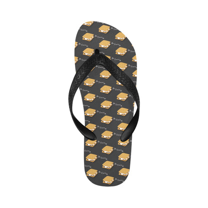 S_Mores Print Design LKS301 Flip Flops