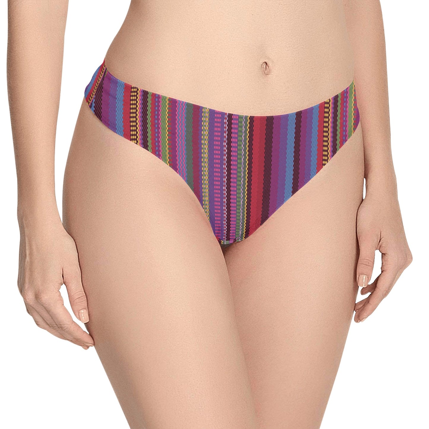 Serape Stripe Print Women's Thongs
