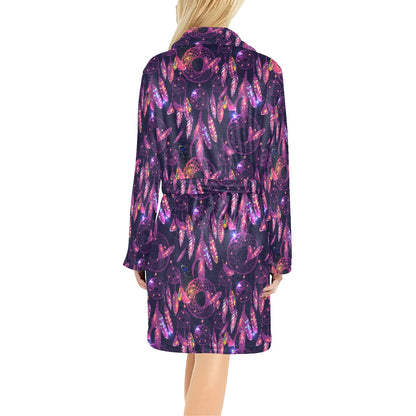 Dream catcher neon Women's Fleece Robe