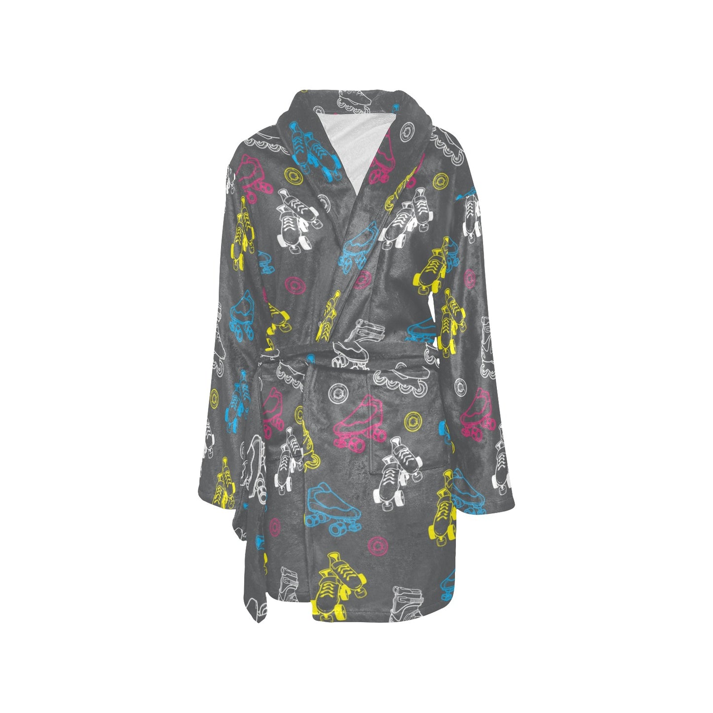 Roller skate Pattern Print Design A02 Women's Fleece Robe