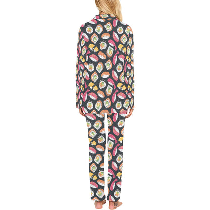 Sushi Print Design LKS306 Women's Long Pajama Set