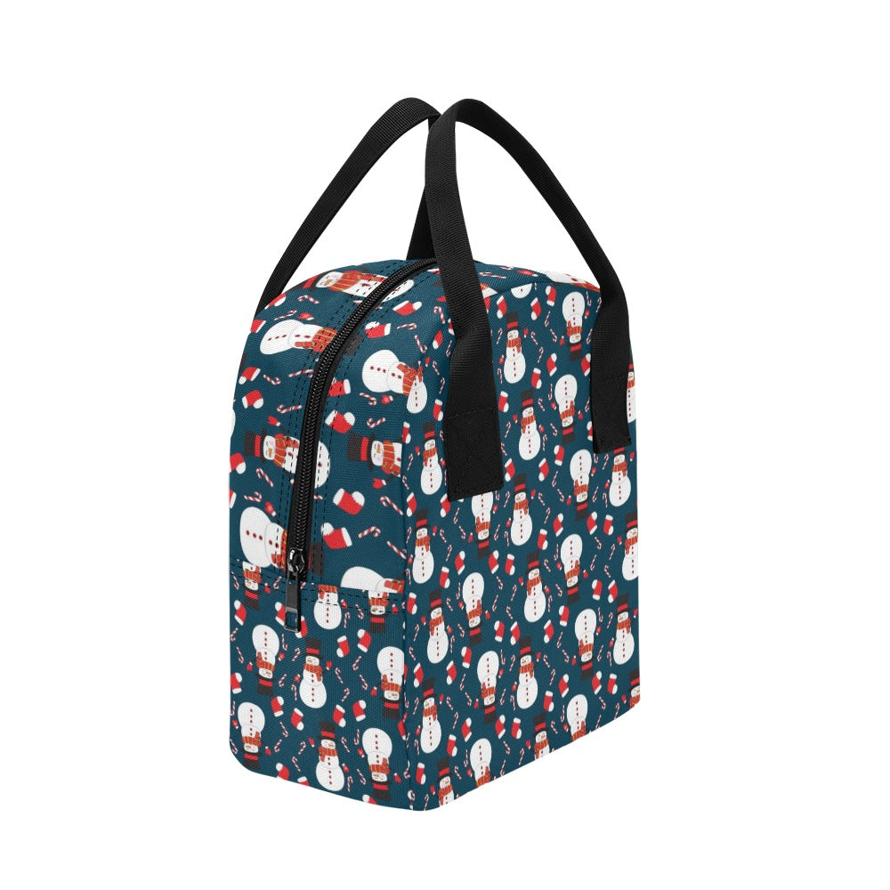 Snowman Print Design LKS301 Insulated Lunch Bag