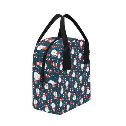 Snowman Print Design LKS301 Insulated Lunch Bag