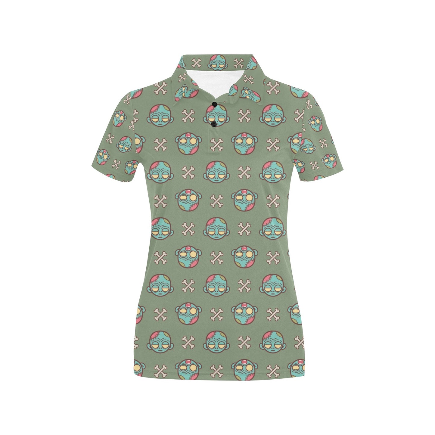 Zombie Print Design LKS301 Women's Polo Shirt
