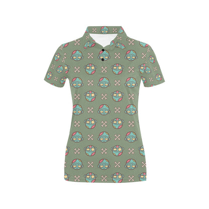 Zombie Print Design LKS301 Women's Polo Shirt