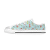 Ski Fox Cute Print Design LKS303 Women's White Low Top Shoes