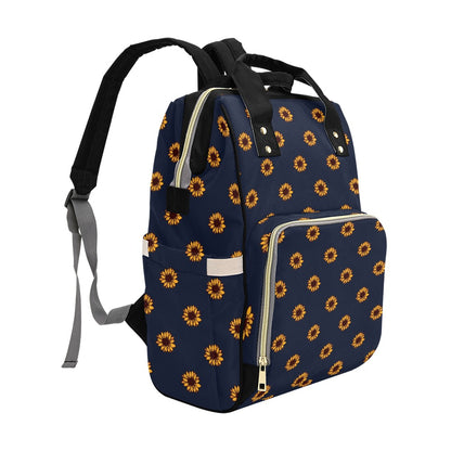 Sunflower Print Design LKS304 Diaper Bag Backpack