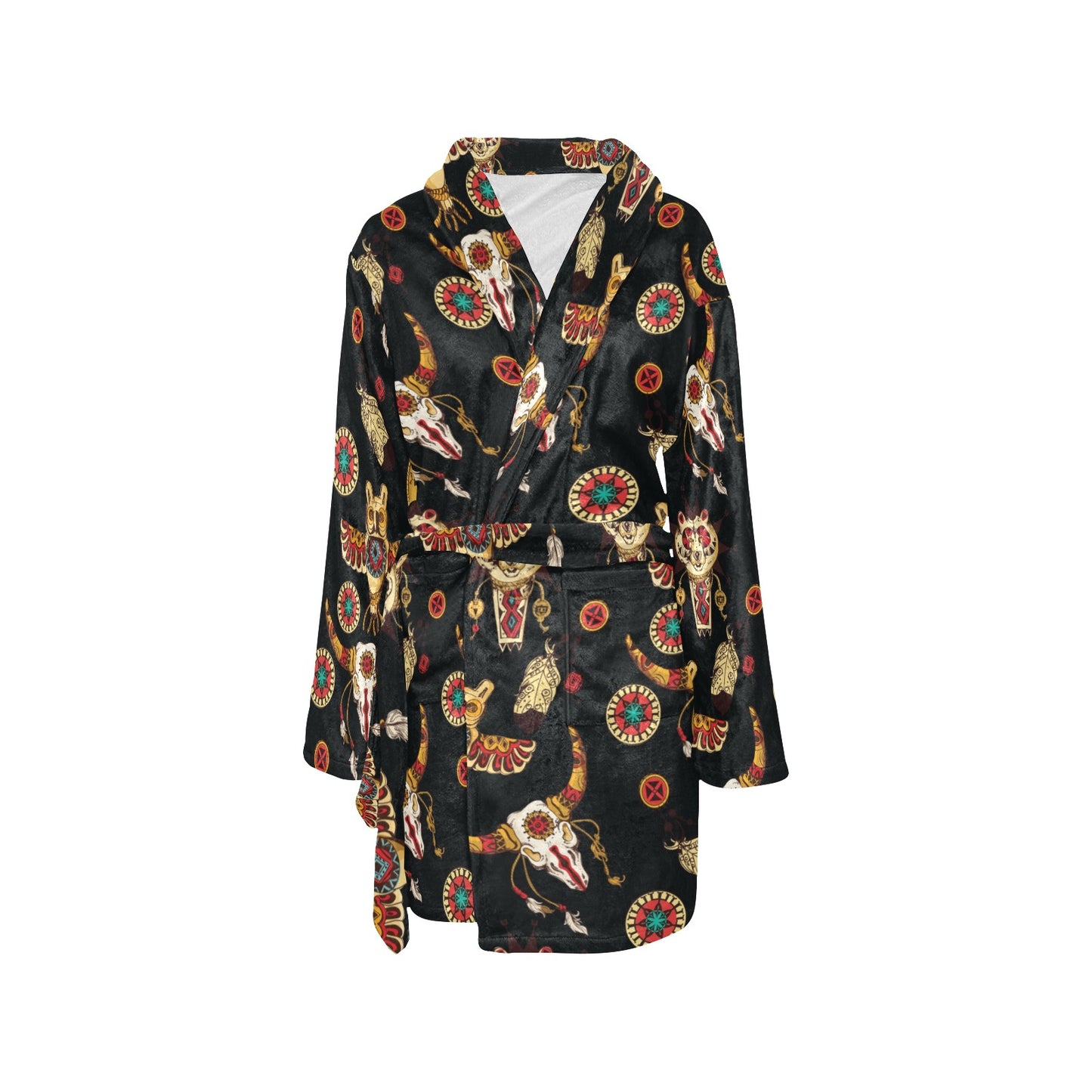 Native American Symbol Pattern Women's Fleece Robe