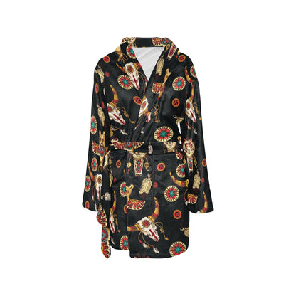 Native American Symbol Pattern Women's Fleece Robe