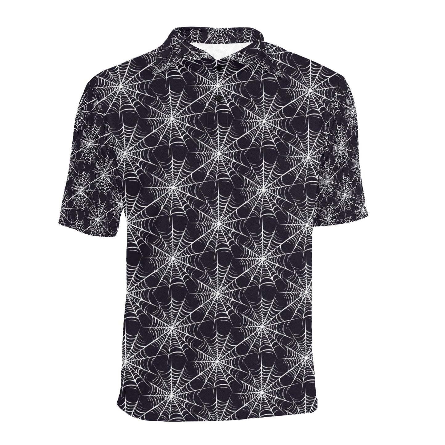 Spider Web Print Design LKS303 Men Polo Shirt