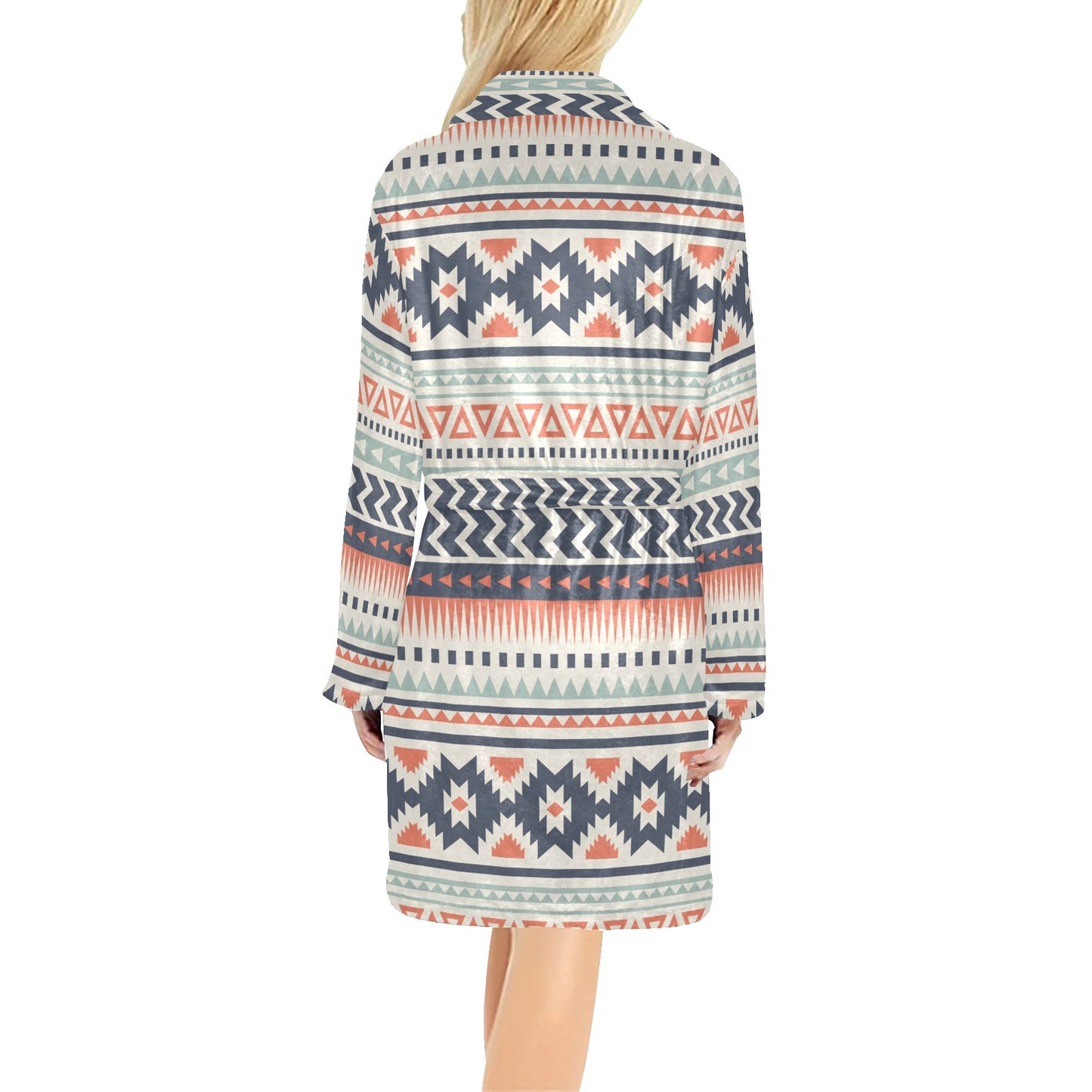 Tribal Aztec vintage pattern Women's Fleece Robe