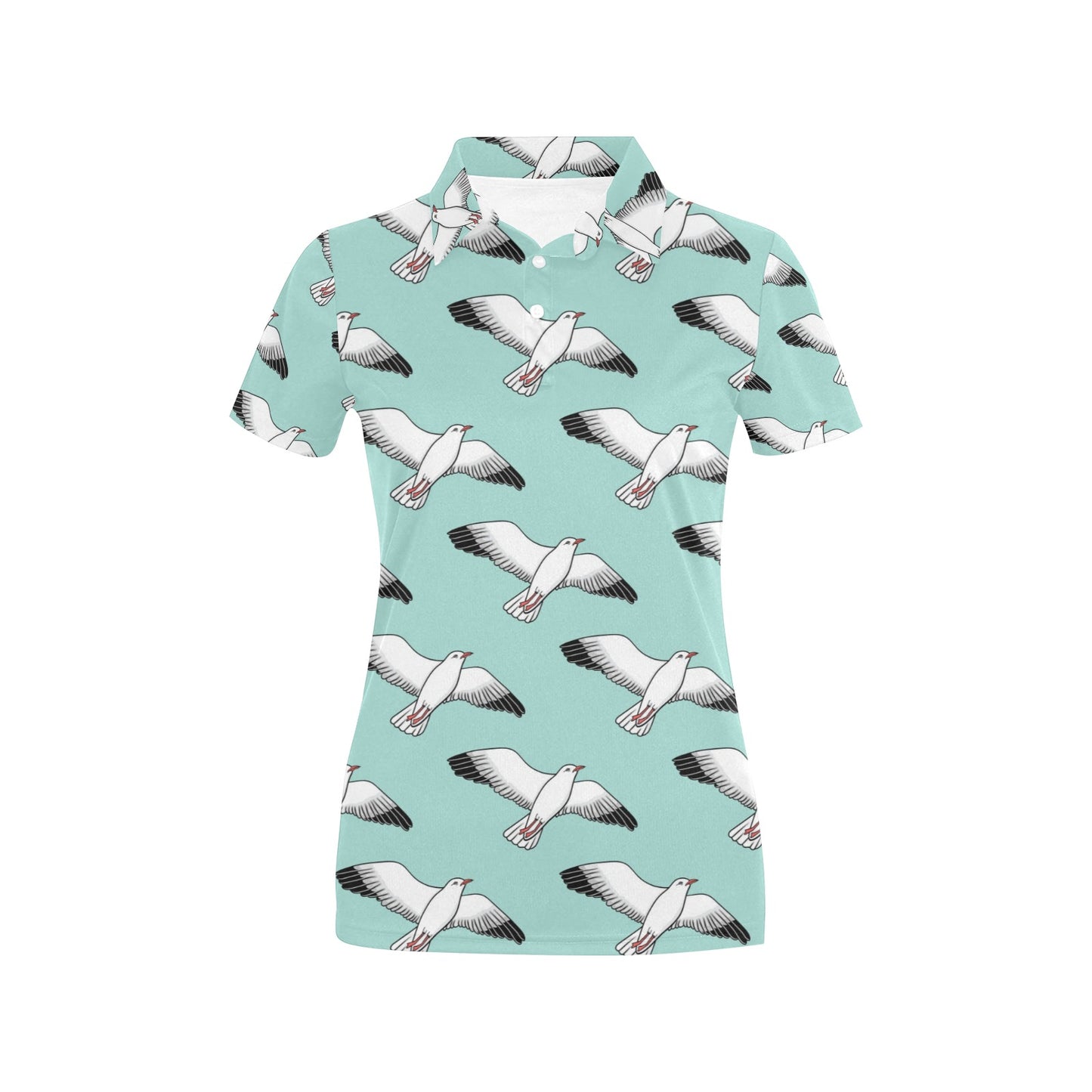 Pigeon Pattern Print Design 02 Women's Polo Shirt