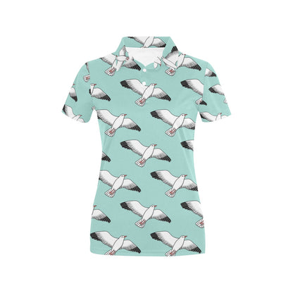 Pigeon Pattern Print Design 02 Women's Polo Shirt