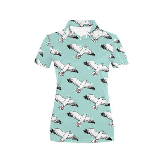 Pigeon Pattern Print Design 02 Women's Polo Shirt