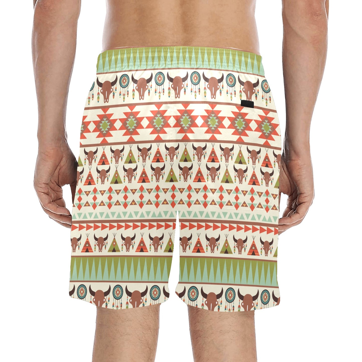 American indian Ethnic Pattern Men's Swim Trunks Beach Shorts