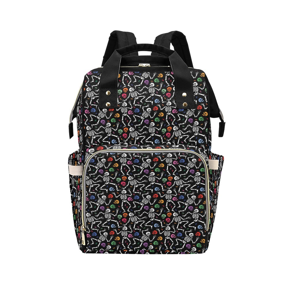 Skeleton Print Design LKS307 Diaper Bag Backpack