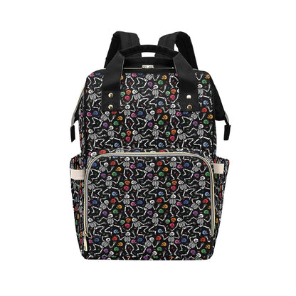 Skeleton Print Design LKS307 Diaper Bag Backpack