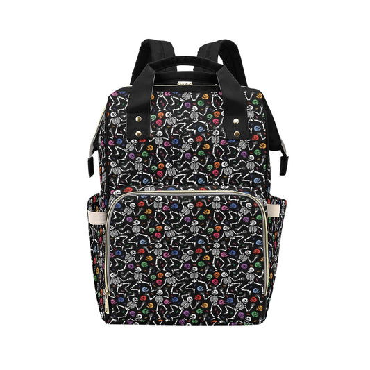 Skeleton Print Design LKS307 Diaper Bag Backpack