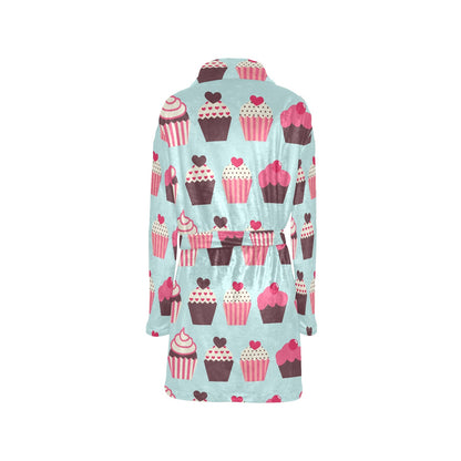 CupCake Print Pattern Women's Fleece Robe